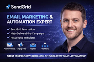 setup sendgrid email marketing automation, campaign, and templates