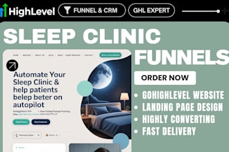 gohighlevel ghl for sleep clinic funnels landing page sleep therapy website CRM