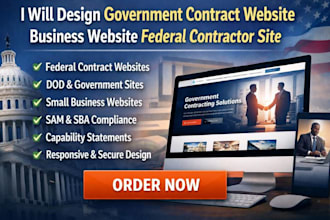design government contract website business website federal contractor website