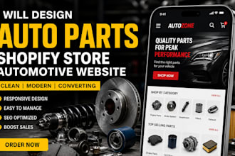 design auto parts shopify store automotive website auto part store website