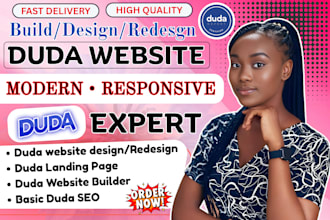 build, design or redesign duda website landing page using duda website builder