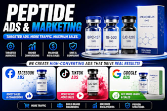 fix peptide ads issue, compliant facebook peptide ads, google ads or tiktok ads