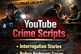 write greek true crime youtube script, interrogation, police bodycam documentary