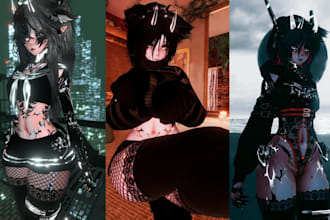 do vrchat avatar commission, vrc avatar, vrchat outfit anime, furry nsfw avi