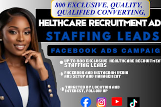 setup healthcare recruitment leads linkedln ads, instagram facebook ads campaign