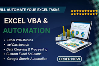 provide expert microsoft  excel data analysis, formulas, and vba automation