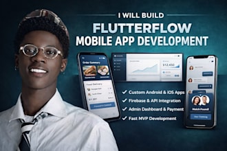 do flutterflow mobile app development android ios firebase