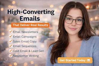 write high converting email newsletters, sequences and sales copy