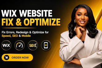 fix wix website errors, redesign and optimize for speed, SEO and mobile