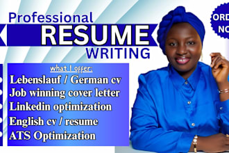 write or edit your resume, german cv lebenslauf and compelling cover letter