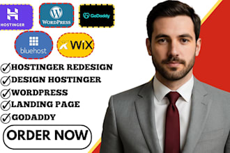 design redesign hostinger website bluehost wordpress website godaddy