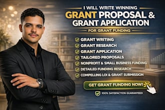 write winning grant proposal and grant application for grant funding