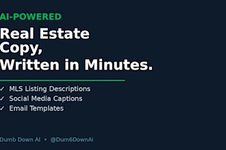 write ai powered listing descriptions and real estate marketing copy