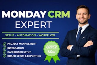 setup monday CRM, monday automation, monday workflow, monday com expert