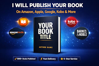 publish your book on amazon, ingramspark, apple, google, kobo and others