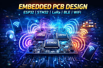 design esp32, stm32, nrf52, arduino, nrf24l01, fpga, lora, ble wifi, custom pcb