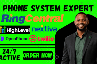 setup ringcentral twillo quo nextiva aircall IVR ai calling agent 3cx voip 8x8