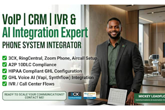 setup 3cx ringcentral zoom quo aircall ghl ai vapi ivr a2p hippa call center