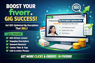 optimize your fiverr gig description for more click ranking and orders that sell