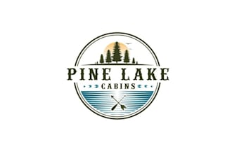 design top quality logo for cabin rental resort on pine lake