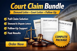 write demand letter and small claims court bundle for disputes