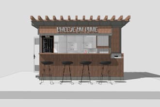 design small coffee shops, food carts, food truck and kiosks