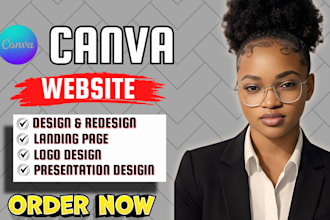 canva website design landing page website design