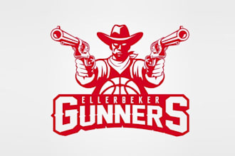 design awesome amazing basketball team logo