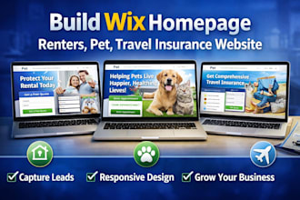 build wix homepage renters website pet website travel insurance website