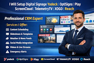 setup digital signage yodeck optisigns play screencloud telemetrytv xogo reach