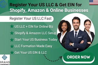 register US llc and ein for shopify, amazon, and online businesses