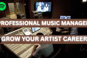 be your professional music manager and grow your artist career