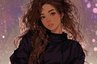 create a custom semi realistic anime portrait