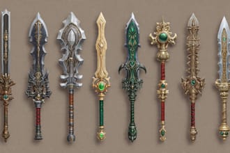 draw your prop or fantasy weapon designs