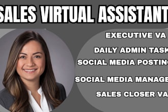 sales support virtual assistant social media posting social media VA admin task