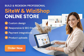 build redesign professional sitew online store wizishop ecommerce website store