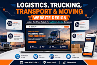 design logistics, trucking, transport and moving company website