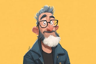 do custom cartoon illustration or character