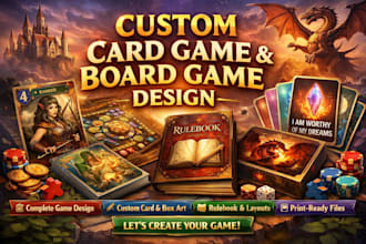 design complete card game board game affirmation cards box and rulebook