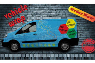 design professionally vehicle wraps van wrap food truck wrap