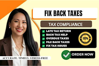 file late tax returns fix back taxes tax issues and ensure tax compliance