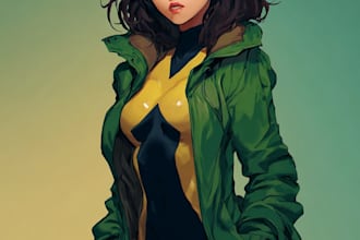 create vibrant anime fan character art in digital style