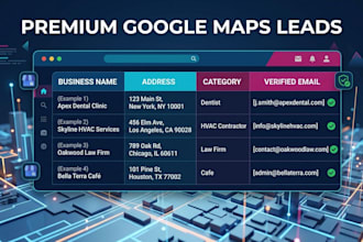 provide verified b2b leads from google maps and gmb for local SEO