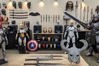 3d print and paint 3d cosplay armor helmet mask props sword 3d accessories model