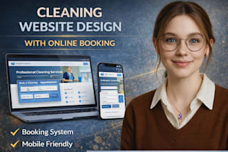 build house cleaning service janitorial website with online booking koala system