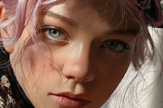 create realistic digital portrait illustration