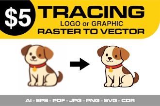 tracing logo or graphic raster to vector file