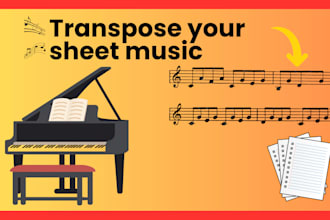 transpose your sheet music to any key