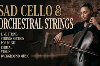 record sad cello relaxation orchestral strings quartet section for your songs