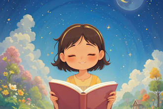 design children story book, child illustration, picture book